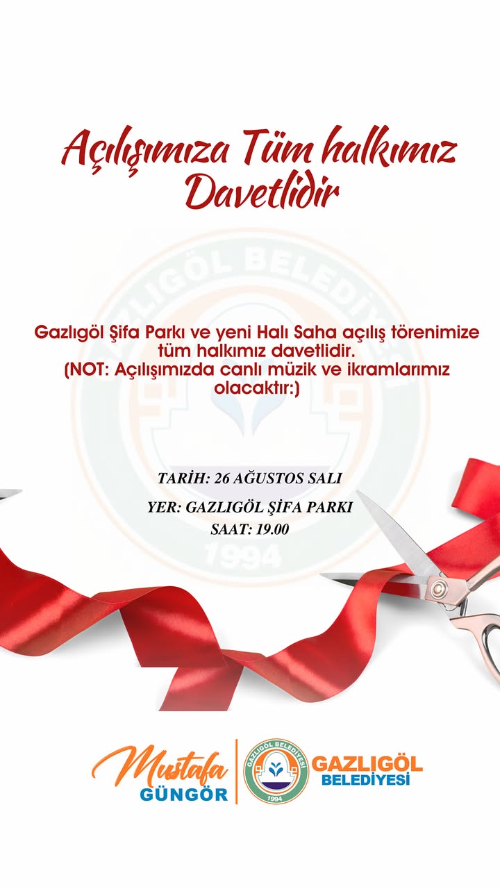 Gazlıgöl Belediyesi'nden Yeni Bir Paylaşım