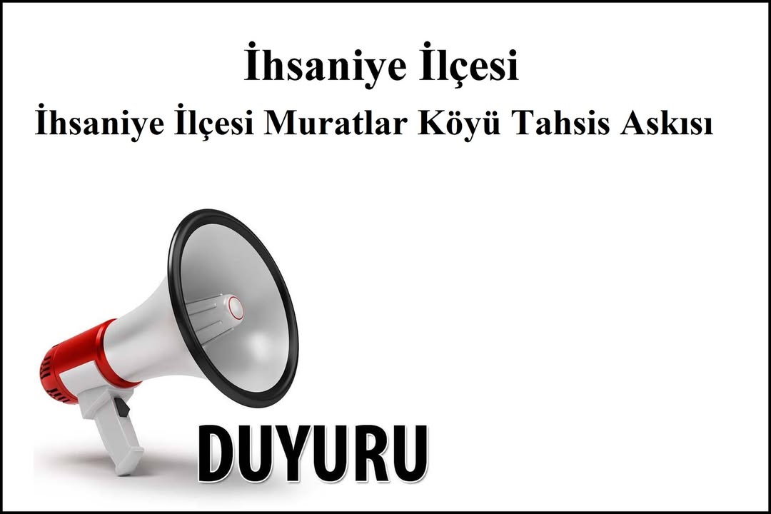 Afyonkarahisar İl Tarım ve Orman Müdürlüğünden Tahsis Askısı Duyurusu