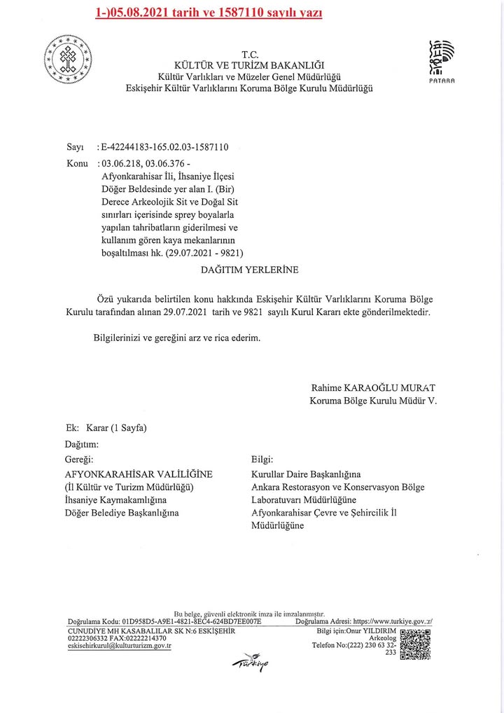 Döğer Belediyesi'nin Duyurusu: Döğer I. Derece Arkeolojik Sit Alanı Hakkında Kamuoyu Bilgilendirme