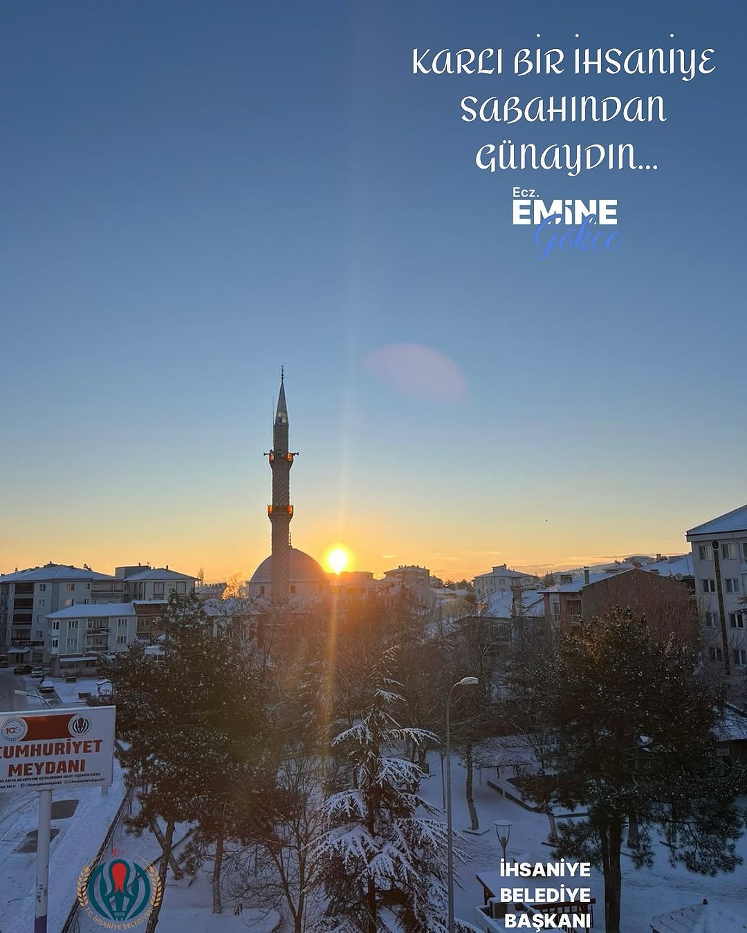 İhsaniye'de Yılın Son Günlerinde Kar Yağışı