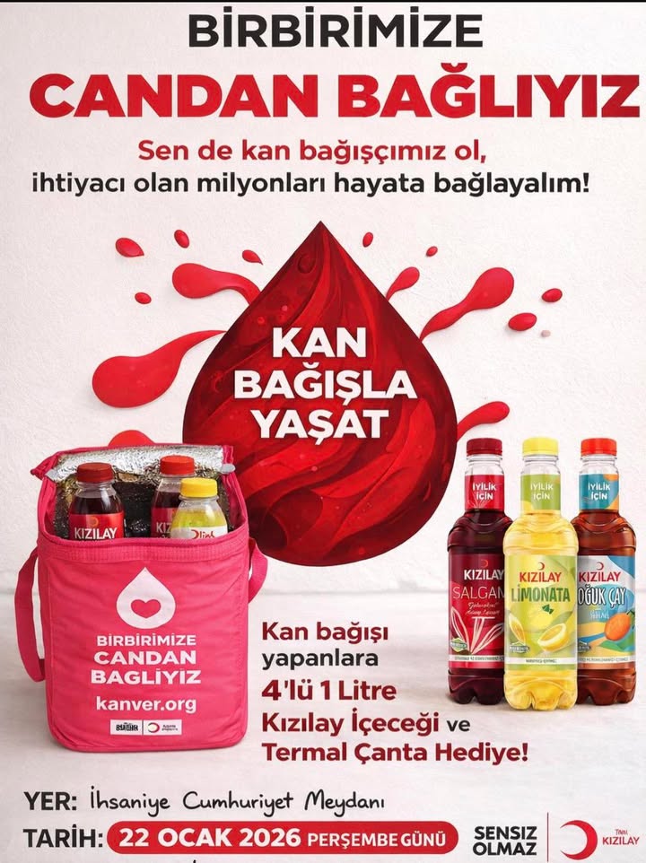 Türk Kızılayı Kan Bağışı Kampanyası İçin Vatandaşları Davet Ediyor