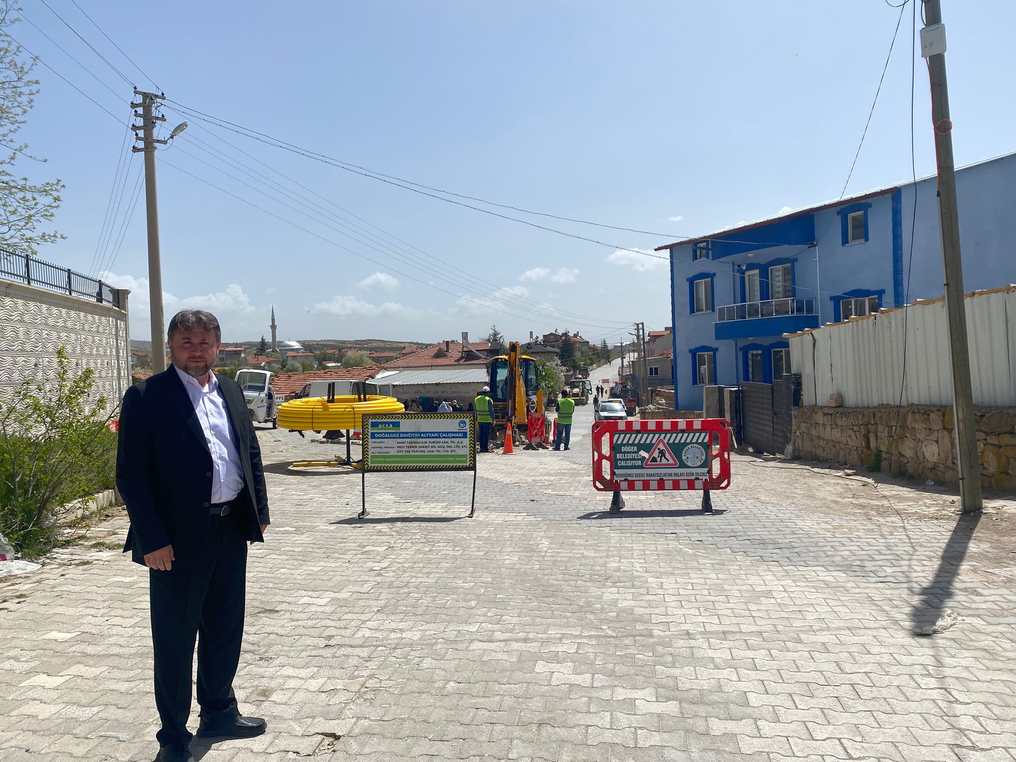 Döğer’de Doğal Gaz Altyapı Çalışmaları İkinci Etapta Devam Ediyor